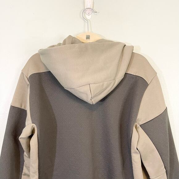 Adidas Jacket Mens M Green Colorblock ZNE Aeroready Zip Hooded Built for Purpose - Picture 4 of 9